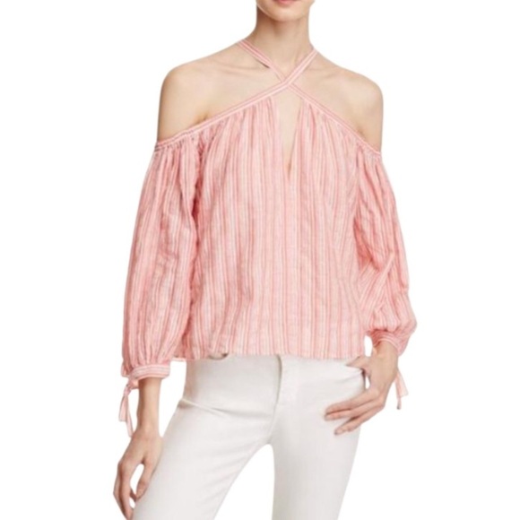 REBECCA TAYLOR Space-Dyed Off-Shoulder Top - Picture 1 of 7